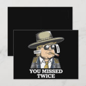 Trump Attentat Versuch Trump 2024 Sie vermisst Postkarte (Vorne/Hinten)