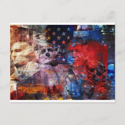 Trump auf dem Berg Rushmore Postkarte (Vorderseite)