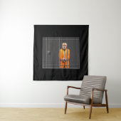 Trump auf dem Gefängnisplatz (57" x 57") Wandteppich (Beispiel)