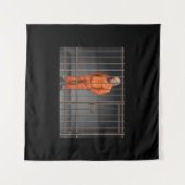 Trump auf dem Gefängnisplatz (57" x 57") Wandteppich (Vorderseite (Horizontal))