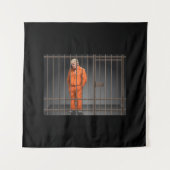 Trump auf dem Gefängnisplatz (57" x 57") Wandteppich (Vorderseite)