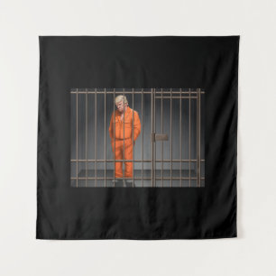 Trump auf dem Gefängnisplatz (57" x 57") Wandteppich