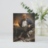 Trump auf dem Pil des flammenden Mülls Postkarte (Stehend Vorderseite)