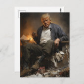 Trump auf dem Pil des flammenden Mülls Postkarte (Vorne/Hinten)