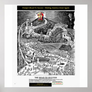 Trump auf dem Weg zum Erfolgspaket - Amerika groß  Poster