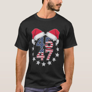 Trump auf der Rückseite 45 47 Präsident US-Weihnac T-Shirt