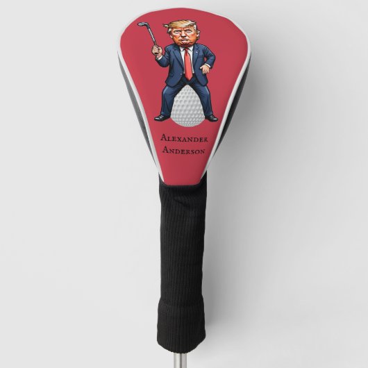 Trump auf Golf Ball personalisieren Golf Headcover (Vorderseite)