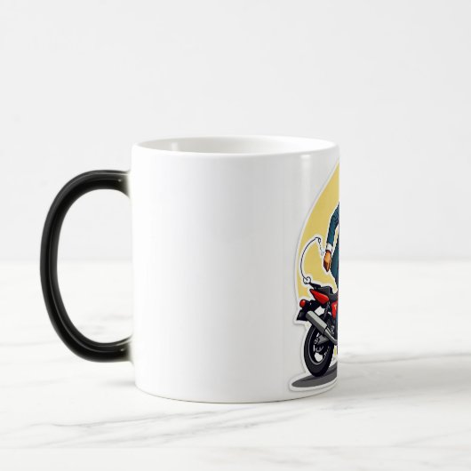 Trump auf Hog | Trump Gift Classic Tasse, 11 oz Verwandlungstasse (Links)