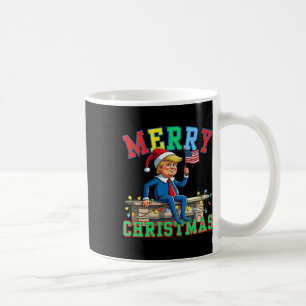Trump auf Shelf Funny frohe Weihnachtself Familie Kaffeetasse