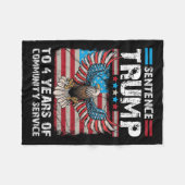 Trump auf vier Jahre Gemeinschaftsdienst Trump 202 Fleecedecke (Vorderseite (Horizontal))