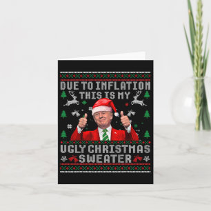 Trump aufgrund der Inflation zu Weihnachts-Sweater Karte