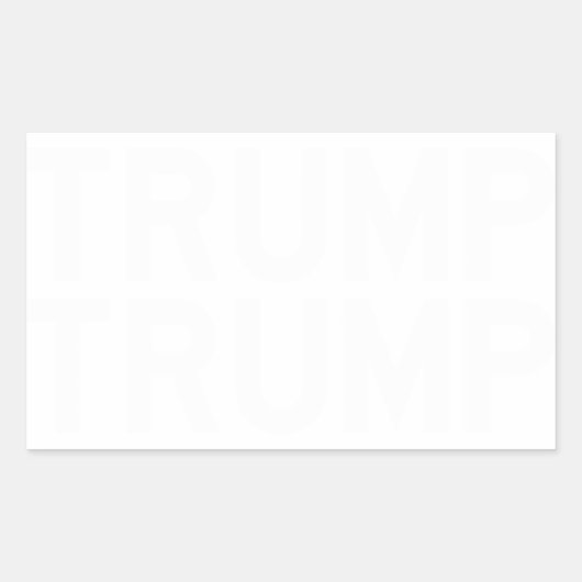 TRUMP-Aufkleber in Gothic White Letters Rechteckiger Aufkleber (Vorderseite)