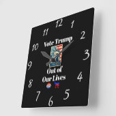 Trump aus unserer Lebenszeit wählen Quadratische Wanduhr (Winkel)