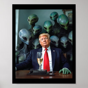 Trump Außerirdische Büro Foto Uap Ufo Außerirdisch Poster
