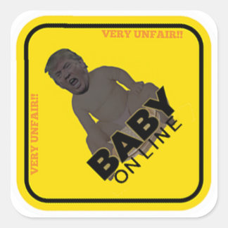 Trump-Baby Online-Aufkleber Quadratischer Aufkleber