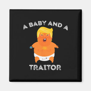 Trump Baby und eine Verräterin Meme Funny Magnet