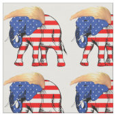 Trump Bad Hair Elephant Präsident ZSSG Stoff (Nahaufnahme)