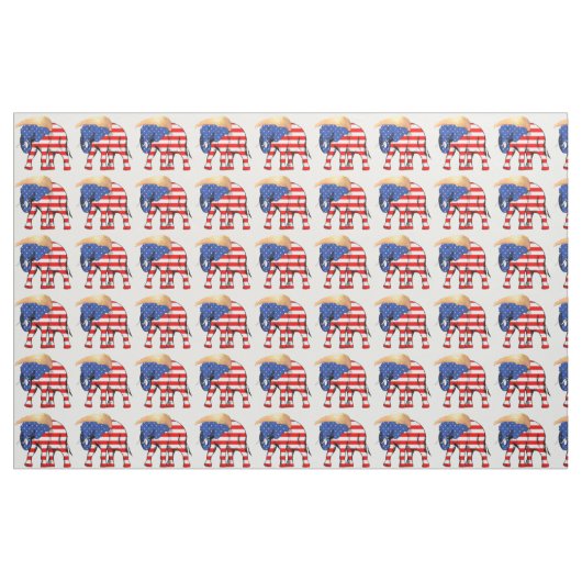 Trump Bad Hair Elephant Präsident ZSSG Stoff (Fat Quarter (45,7 x 55,9 cm))
