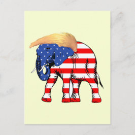 Trump Bad Hair Republikaner Elephant, ZSSG Postkarte
