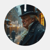 Trump Bah Humbug Ornament Aus Glas (Rückseite)