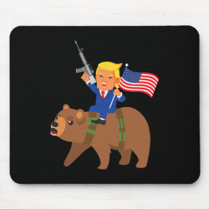 Trump Bär Waffe Merica Wahl Donald Republikaner G Mousepad