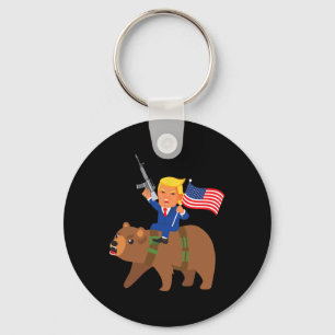 Trump Bär Waffe Merica Wahl Donald Republikaner G Schlüsselanhänger