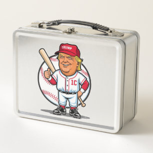 Trump Baseball Karikatur Metall Brotdose