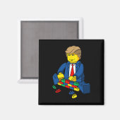 Trump baut ein Wall-T-Shirt Magnet (Vorderseite/Rückseite)