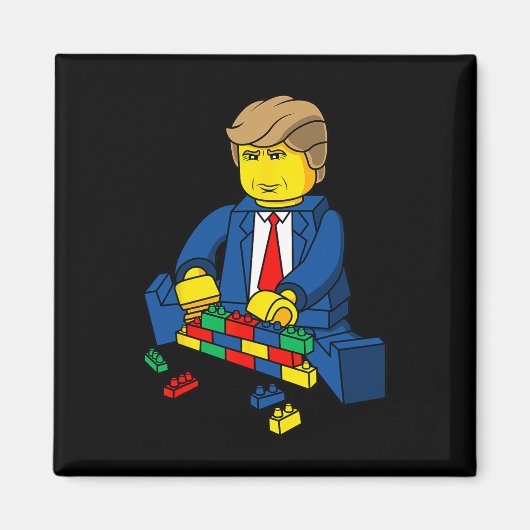 Trump baut ein Wall-T-Shirt Magnet (Vorne)