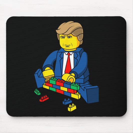 Trump baut ein Wall-T-Shirt Mousepad (Vorne)
