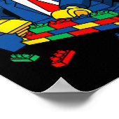 Trump baut ein Wall-T-Shirt Poster (Ecke)