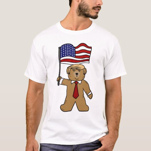 Trump Bear Funny Political Animal Design T-Shirt (Vorderseite)