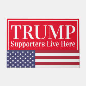 Trump-Befürworter leben hier auf amerikanischer Fl Fußmatte (Vorderseite)