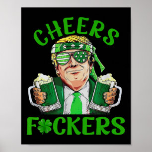 Trump beglückwünscht Er zum St. Patricks Day irisc Poster