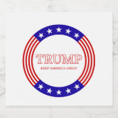 Trump Behielt Amerika ganz einfach Schaumweinetikett (Einzelnes Label)