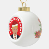 Trump Behielt Amerika Großer Weihnachtsball-Orname Keramik Kugel-Ornament (Rechts)