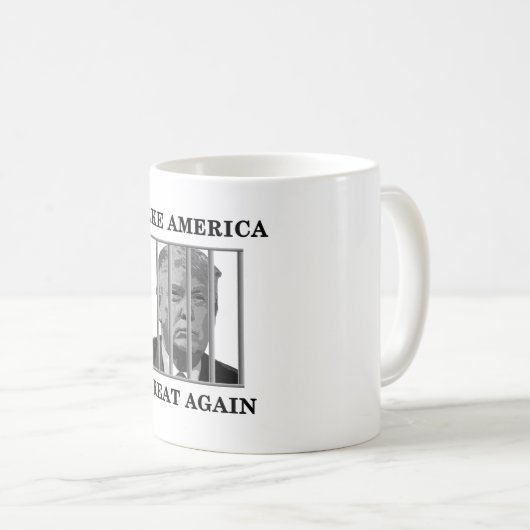 Trump Behind Bars Kaffeetasse (VorderseiteRechts)
