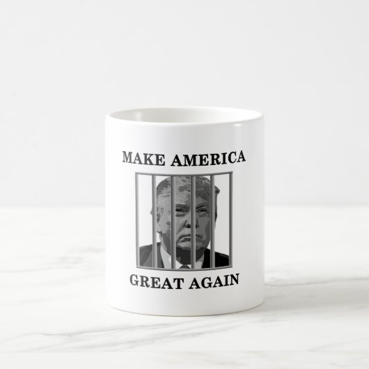 Trump Behind Bars Kaffeetasse (Mittel)