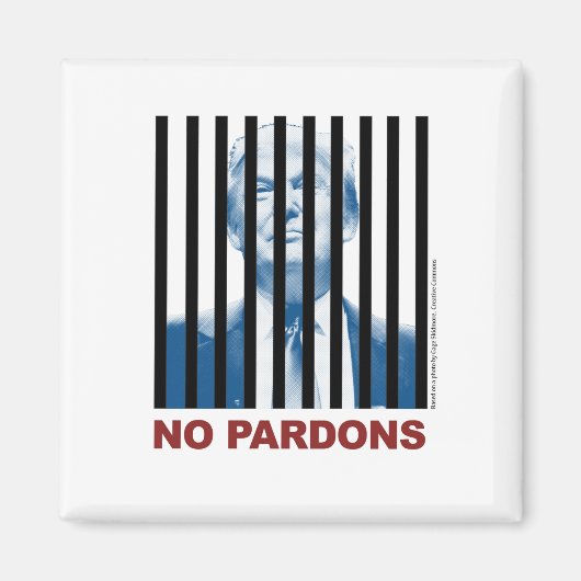 Trump Behind Bars — keine Pardons 3 Magnet (Vorne)