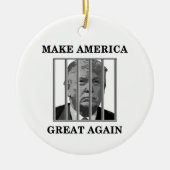 Trump Behind Bars Keramik Ornament (Vorne)