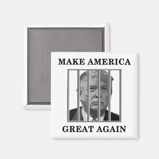 Trump Behind Bars Magnet (Vorderseite/Rückseite)