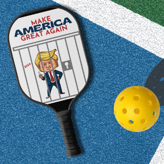 Trump Behind Bars Pickleball Schläger