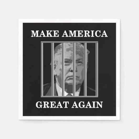 Trump Behind Bars Serviette (Vorderseite)