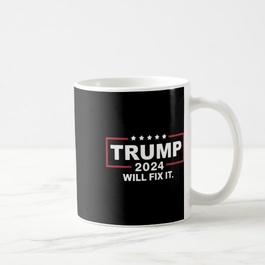 Trump bei den Wahlen 2024 wird den Entwurf korrigi Kaffeetasse (Rechts)