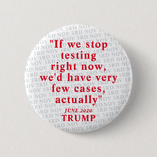 Trump bei der Prüfung von Anti Trump Button