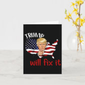 Trump bei der Wahl 2024 wird das Design reparieren Karte (Gelbe Blume)