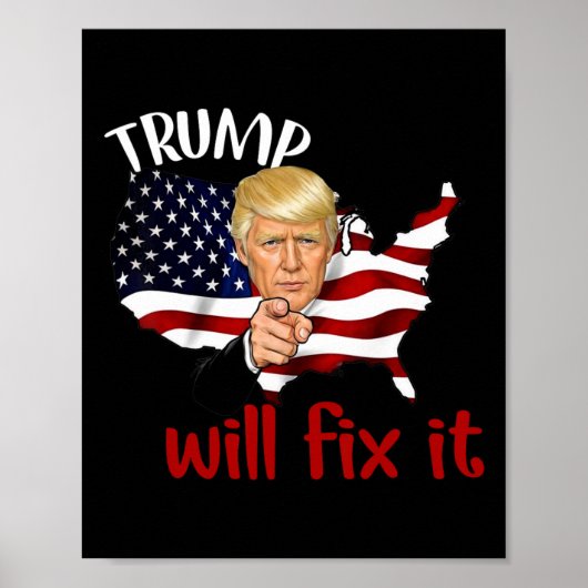 Trump bei der Wahl 2024 wird das Design reparieren Poster (Vorne)