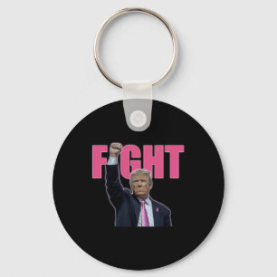 Trump Bekämpfe Brustkrebs-Bewusstsein Rosa Band Su Schlüsselanhänger