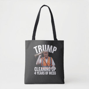 Trump bereinigt 4 Jahre Müll Mülltonne Tasche