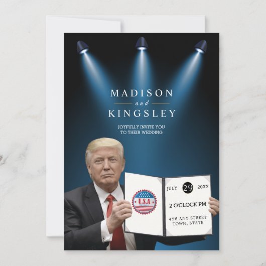 Trump Best 💍 Patriot Wedding Einladung (Vorderseite)